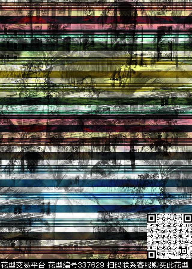 四方两方连续数码印花华亿平台下载（图片编号: 337629） - 瓦栏（Walan）