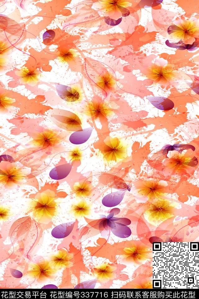 花鸟花卉数码印花华亿平台下载（图片编号: 337716） - 瓦栏（Walan）