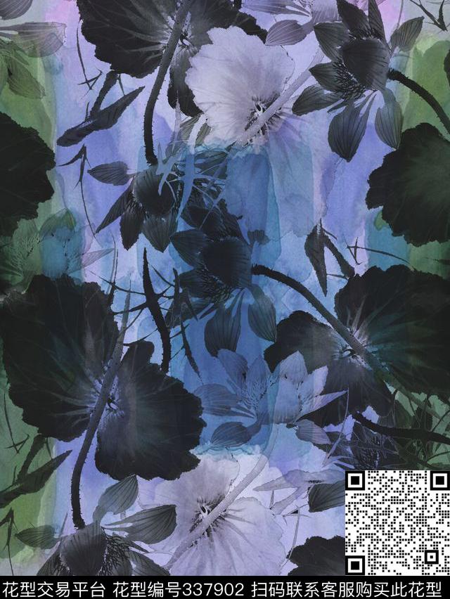 植物花卉数码印花华亿平台下载（图片编号: 337902） - 瓦栏（Walan）