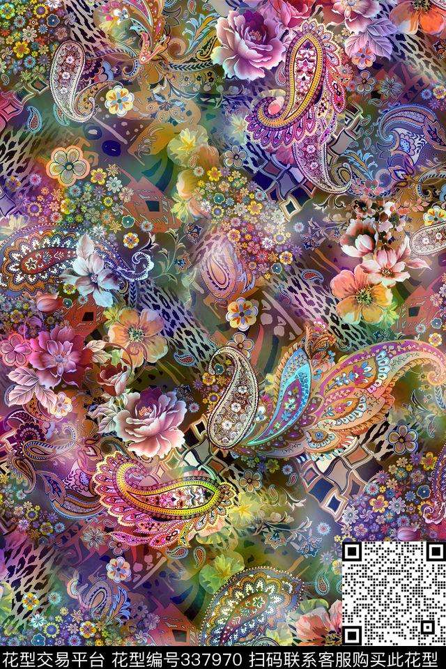 民族风数码印花华亿平台下载（图片编号: 337970） - 瓦栏（Walan）