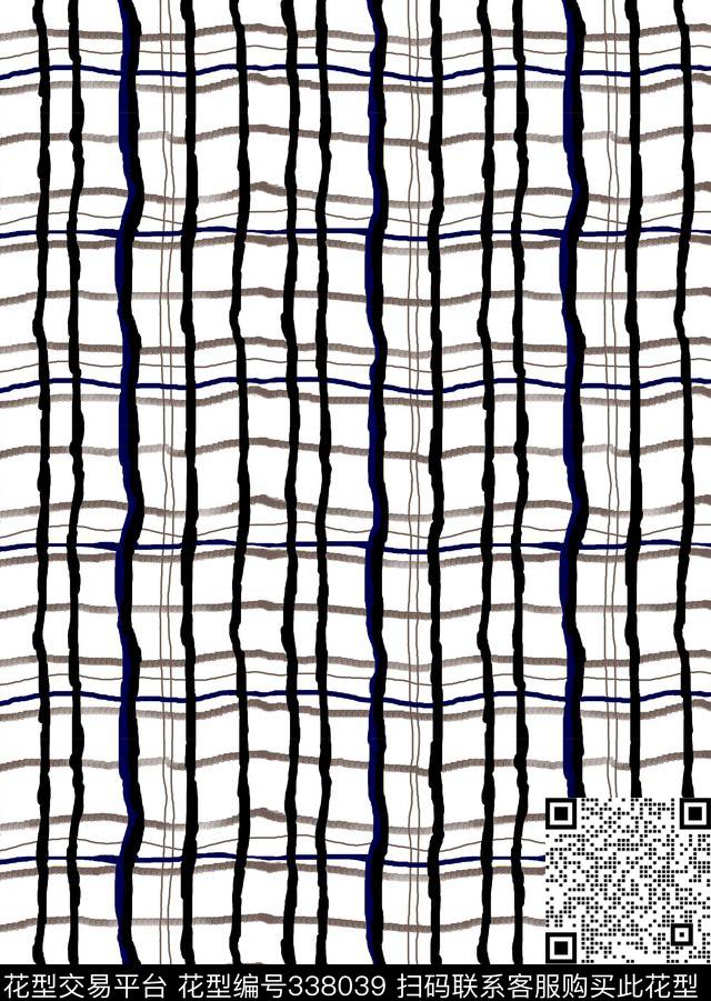 ♥红桃A〖玩趣几何〗格子条格传统印花华亿平台下载（图片编号: 338039） - 瓦栏（Walan）