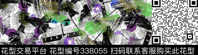 四方两方连续数码印花华亿平台下载（图片编号: 338055） - 瓦栏（Walan）