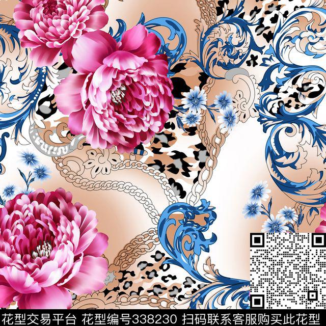 花卉传统印花华亿平台下载（图片编号: 338230） - 瓦栏（Walan）