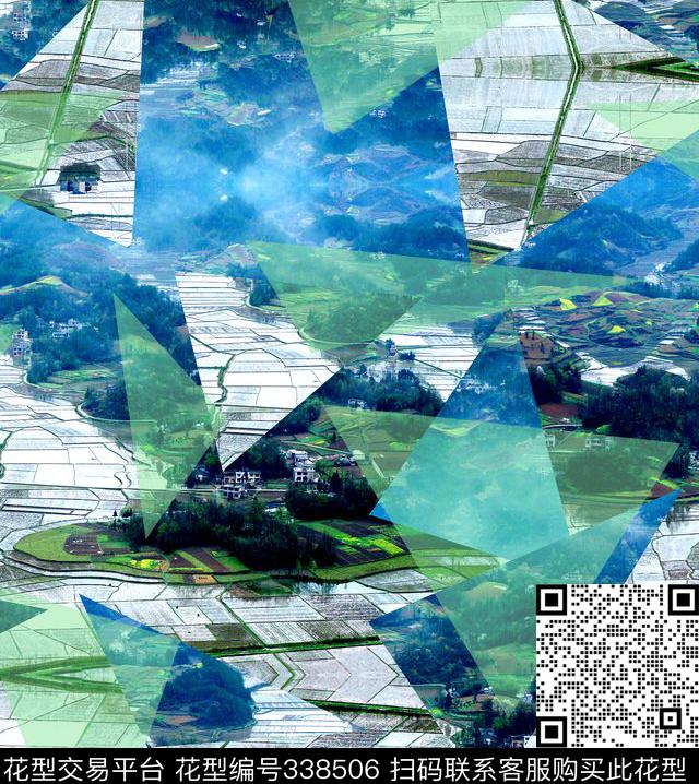 风景男装华亿平台几何数码印花华亿平台下载（图片编号: 338506） - 瓦栏（Walan）