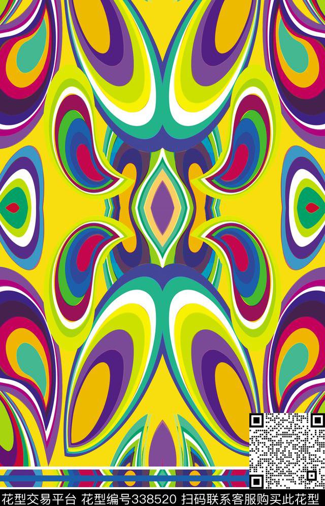 几何图案传统印花华亿平台下载（图片编号: 338520） - 瓦栏（Walan）