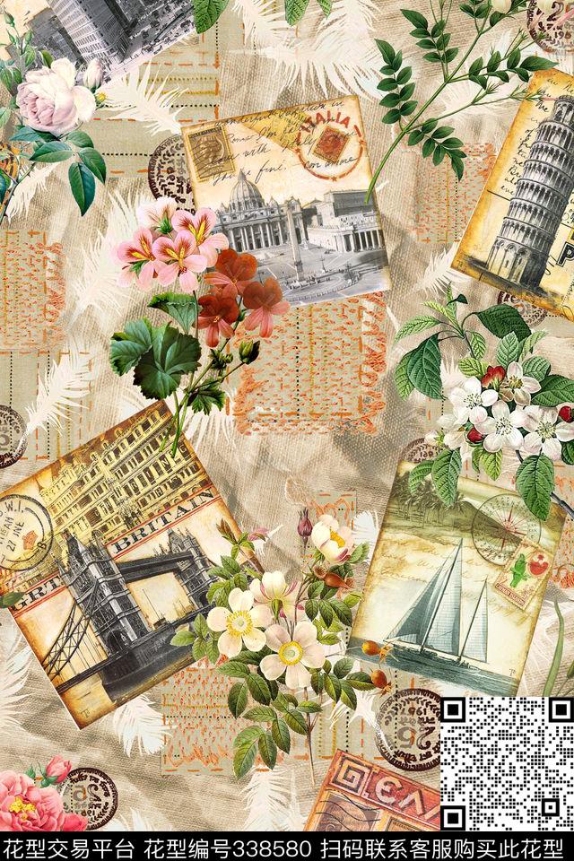 花卉数码印花华亿平台下载（图片编号: 338580） - 瓦栏（Walan）