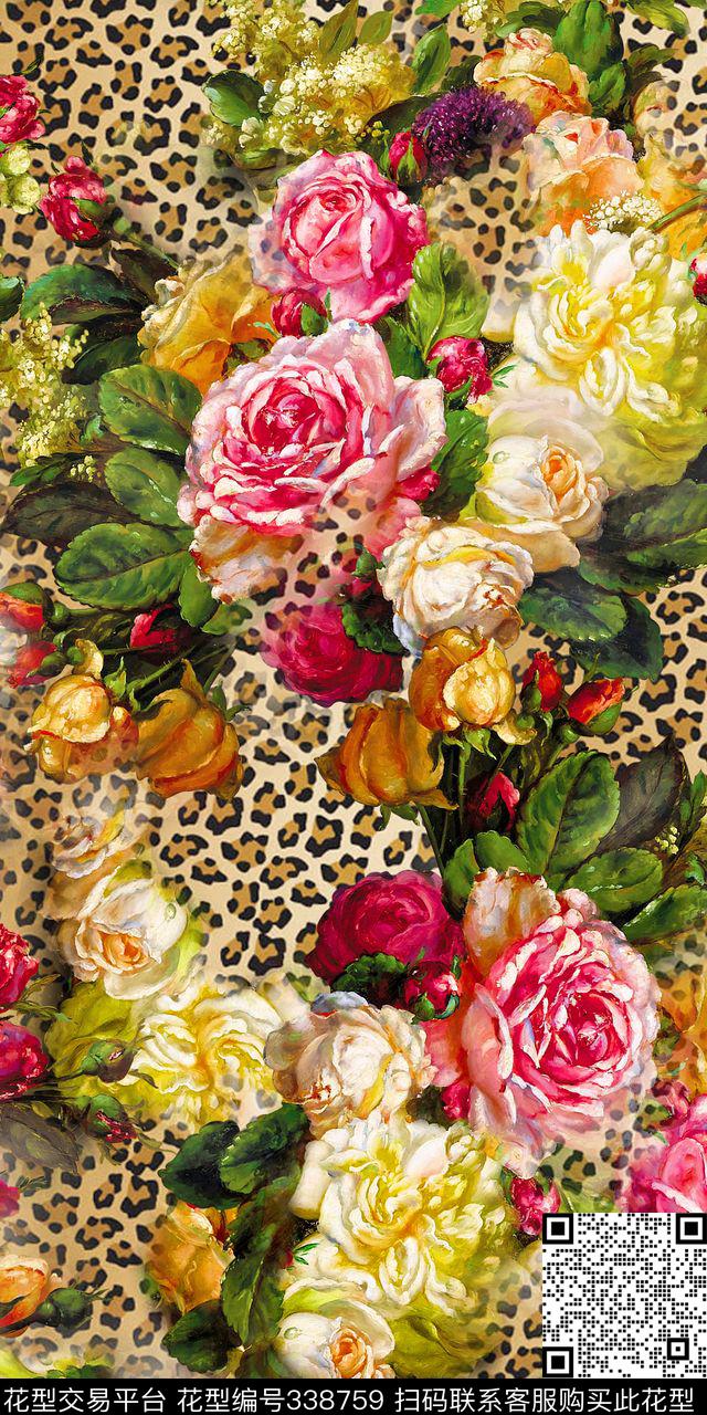 花卉数码印花华亿平台下载（图片编号: 338759） - 瓦栏（Walan）