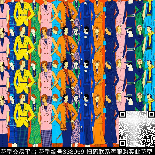 爱马仕人物妇女数码印花华亿平台下载（图片编号: 338959） - 瓦栏（Walan）