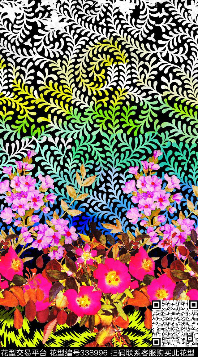 花卉藤曼动物纹数码印花华亿平台下载（图片编号: 338996） - 瓦栏（Walan）