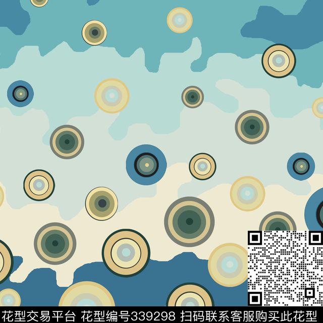 海滩泡泡抽象传统印花华亿平台下载（图片编号: 339298） - 瓦栏（Walan）