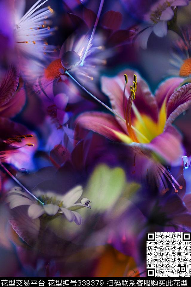 花卉数码印花华亿平台下载（图片编号: 339379） - 瓦栏（Walan）