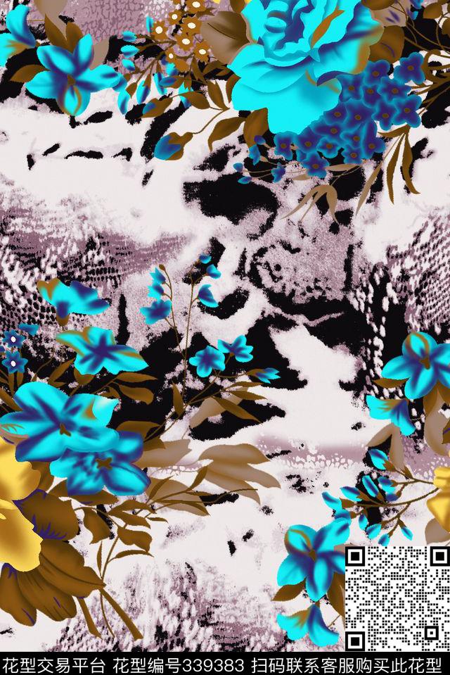 花卉传统印花华亿平台下载（图片编号: 339383） - 瓦栏（Walan）