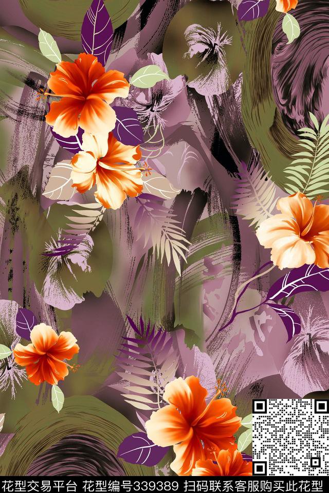 花卉传统印花华亿平台下载（图片编号: 339389） - 瓦栏（Walan）