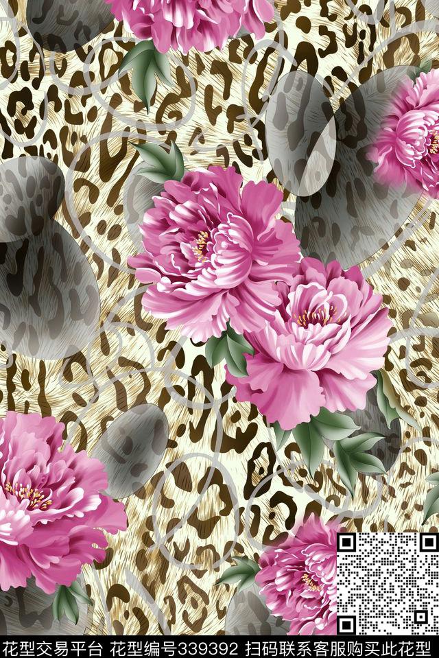 花卉数码印花华亿平台下载（图片编号: 339392） - 瓦栏（Walan）