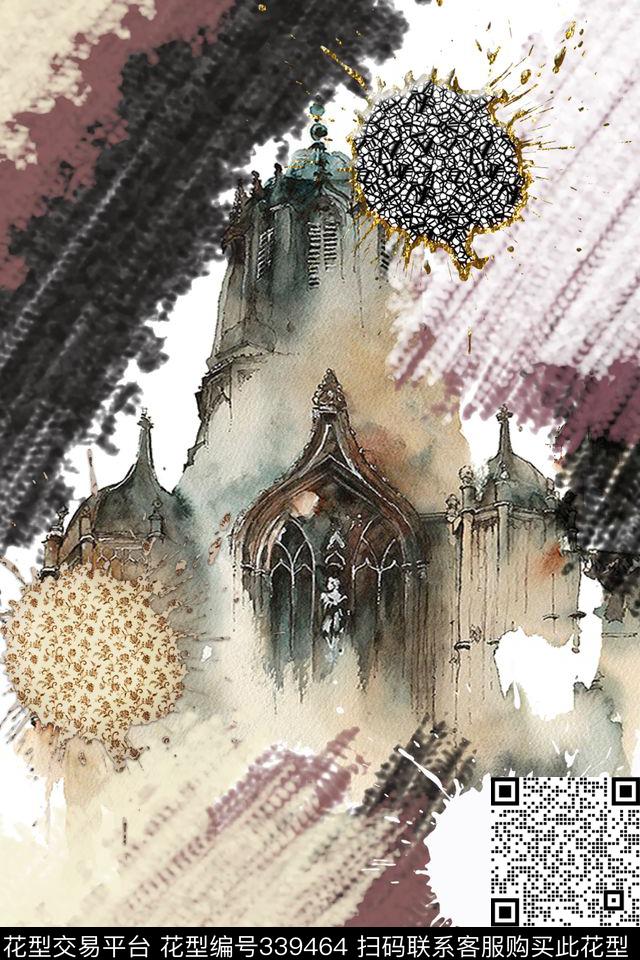 为艺术泼墨（写意）传统印花华亿平台下载（图片编号: 339464） - 瓦栏（Walan）