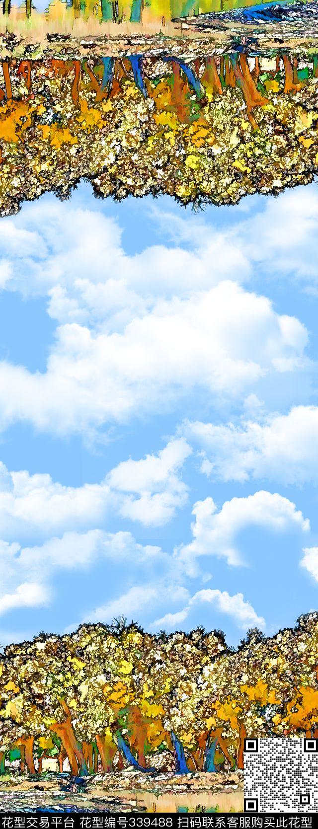 长巾方巾数码印花华亿平台下载（图片编号: 339488） - 瓦栏（Walan）