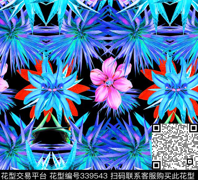 热带风情数码印花华亿平台下载（图片编号: 339543） - 瓦栏（Walan）