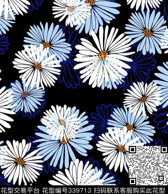 花卉传统印花华亿平台下载（图片编号: 339713） - 瓦栏（Walan）