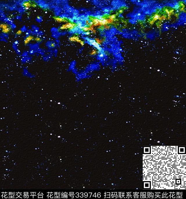 时尚宇宙星空数码印花华亿平台下载（图片编号: 339746） - 瓦栏（Walan）