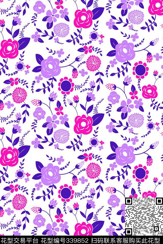 花平面数码印花华亿平台下载（图片编号: 339852） - 瓦栏（Walan）