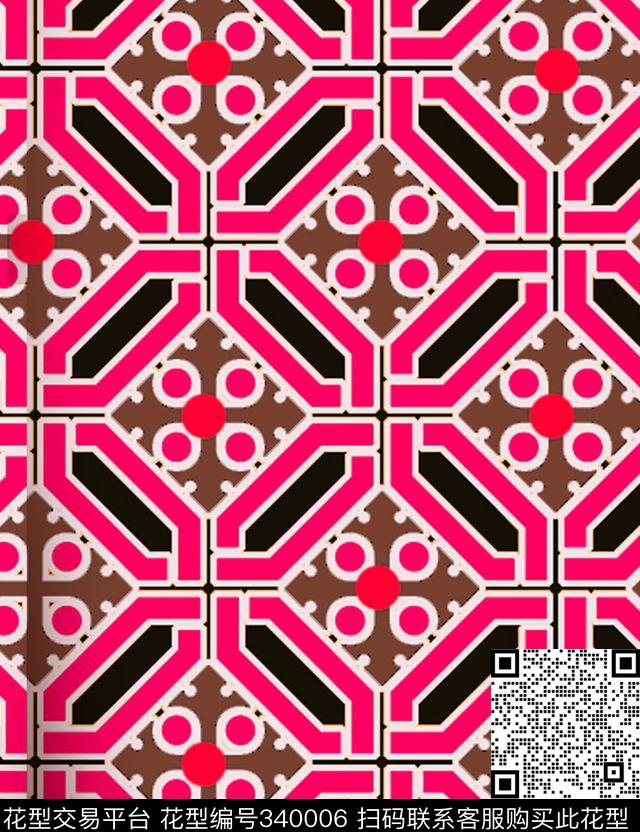 几何传统印花华亿平台下载（图片编号: 340006） - 瓦栏（Walan）