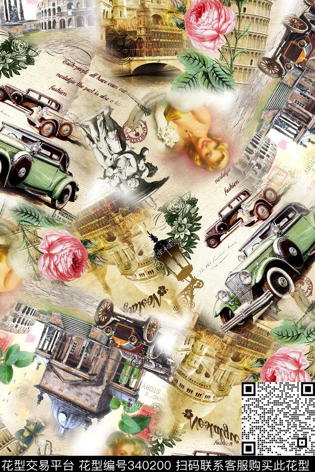 抽象数码印花华亿平台下载（图片编号: 340200） - 瓦栏（Walan）