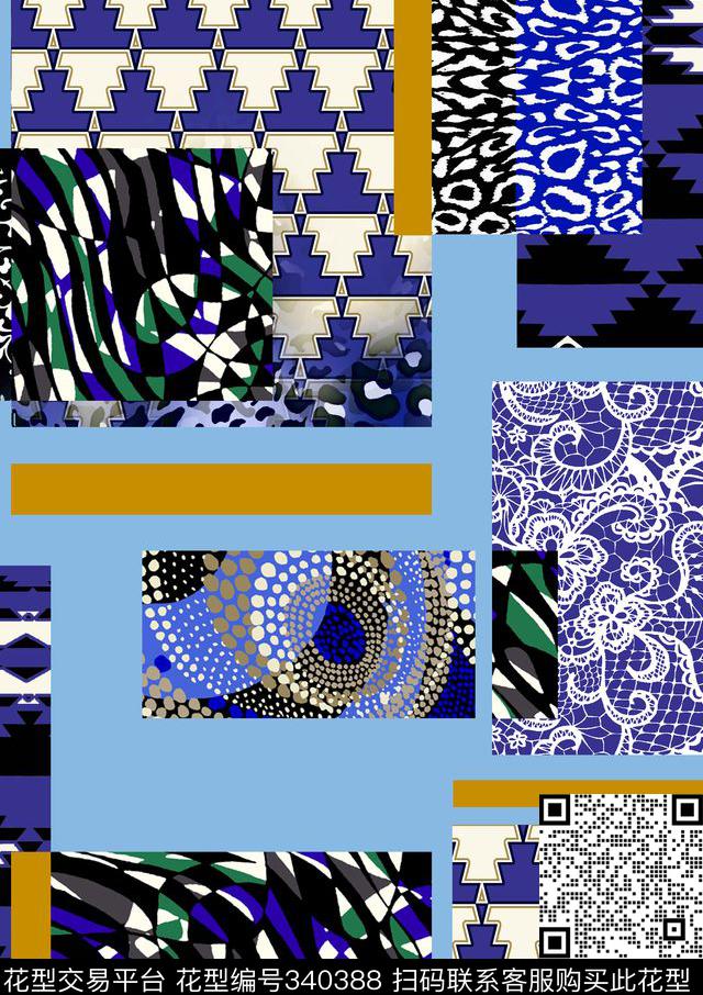 几何传统印花华亿平台下载（图片编号: 340388） - 瓦栏（Walan）