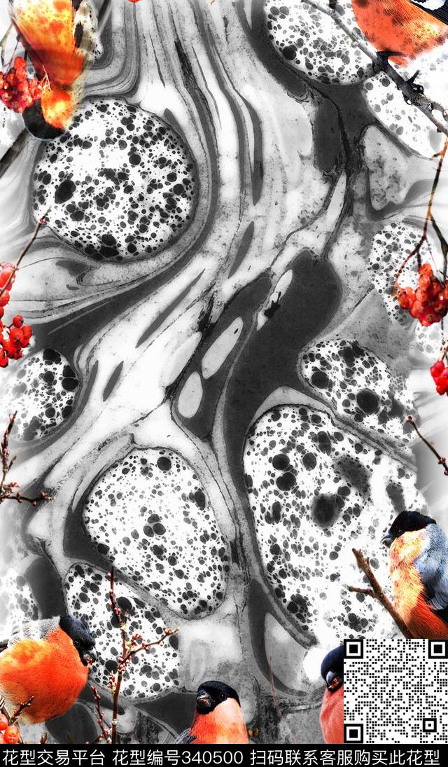 V-中国风/Chinese数码印花华亿平台下载（图片编号: 340500） - 瓦栏（Walan）