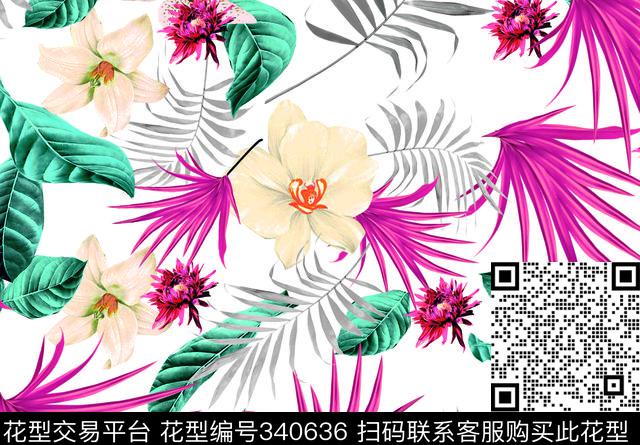 花卉传统印花华亿平台下载（图片编号: 340636） - 瓦栏（Walan）