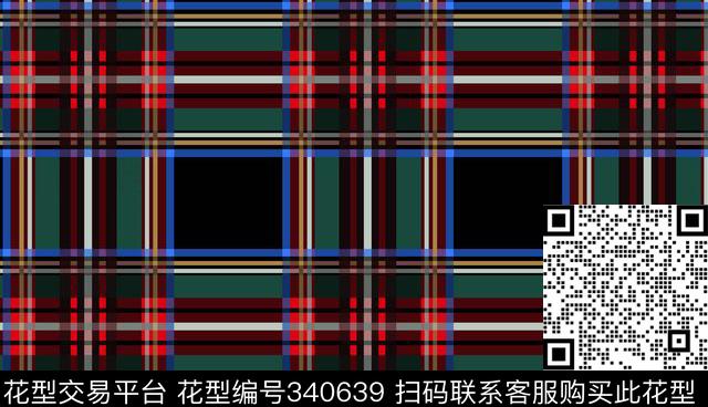 格子暗色秋冬格子数码印花华亿平台下载（图片编号: 340639） - 瓦栏（Walan）