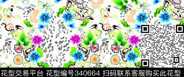 花卉传统印花华亿平台下载（图片编号: 340664） - 瓦栏（Walan）