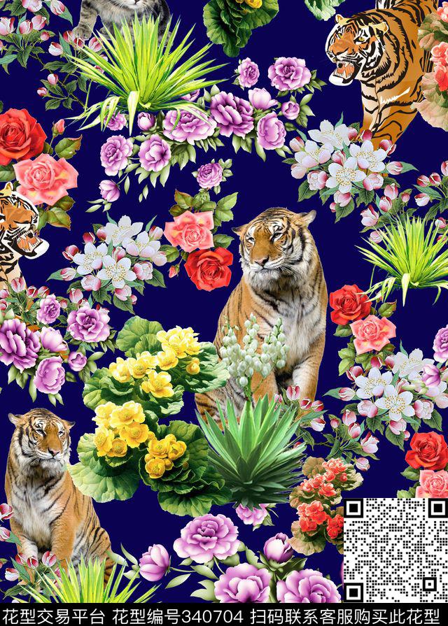 动物数码印花华亿平台下载（图片编号: 340704） - 瓦栏（Walan）