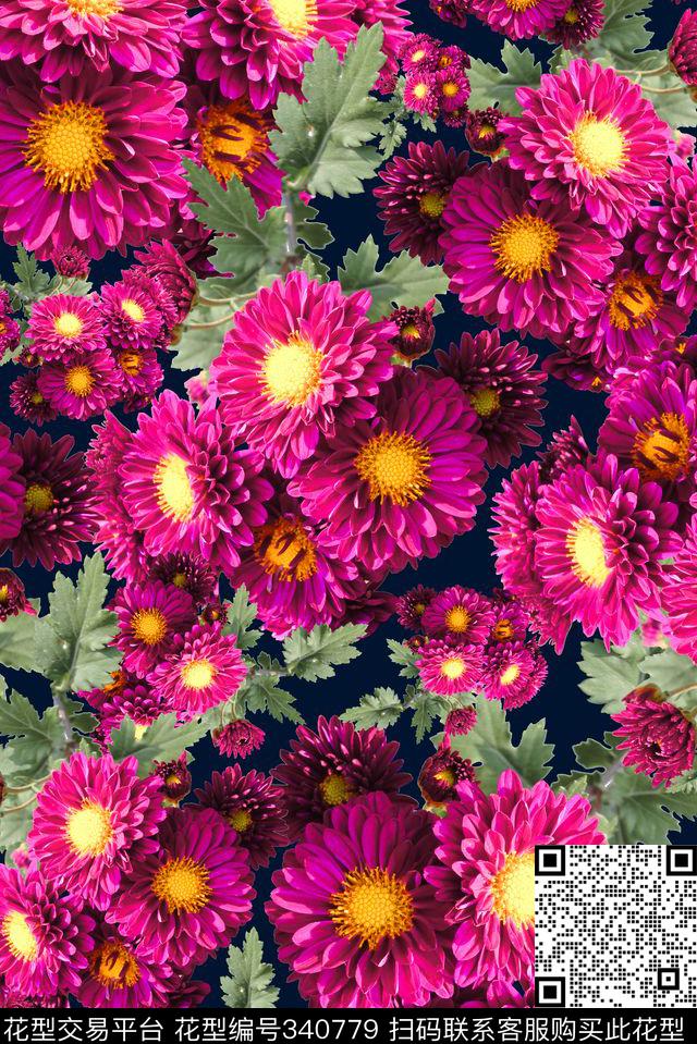 花卉数码印花华亿平台下载（图片编号: 340779） - 瓦栏（Walan）