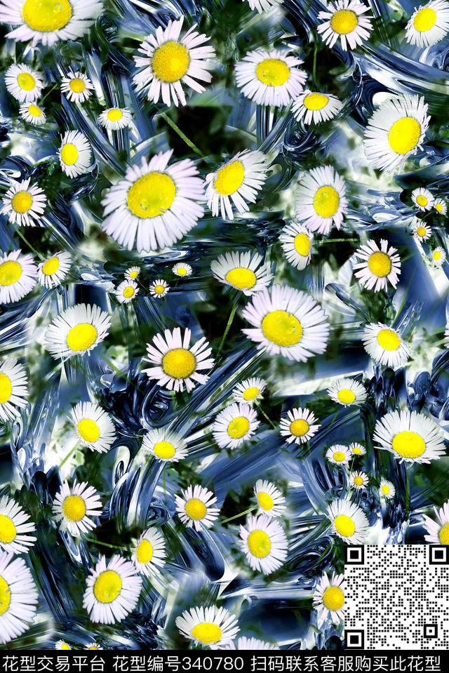 花卉小碎花数码印花华亿平台下载（图片编号: 340780） - 瓦栏（Walan）