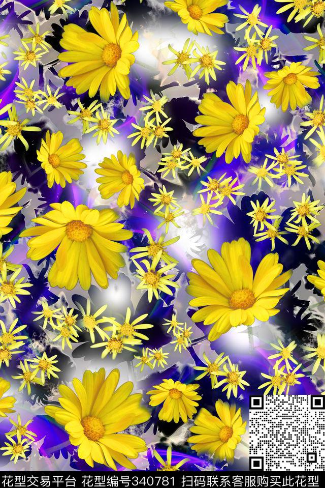 花卉数码印花华亿平台下载（图片编号: 340781） - 瓦栏（Walan）