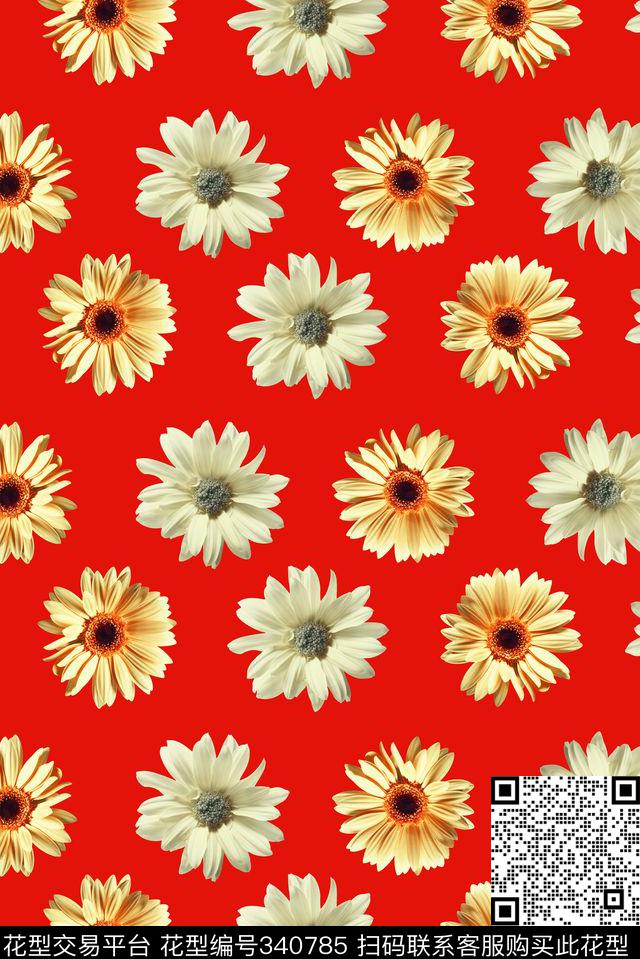 花卉数码印花华亿平台下载（图片编号: 340785） - 瓦栏（Walan）