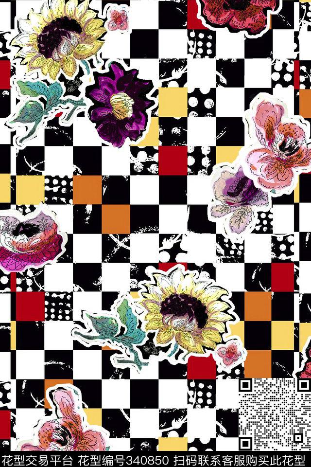花卉数码印花华亿平台下载（图片编号: 340850） - 瓦栏（Walan）