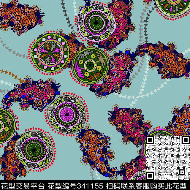 面料花数码印花华亿平台下载（图片编号: 341155） - 瓦栏（Walan）