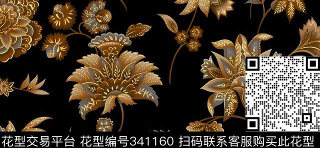 面料花传统印花华亿平台下载（图片编号: 341160） - 瓦栏（Walan）