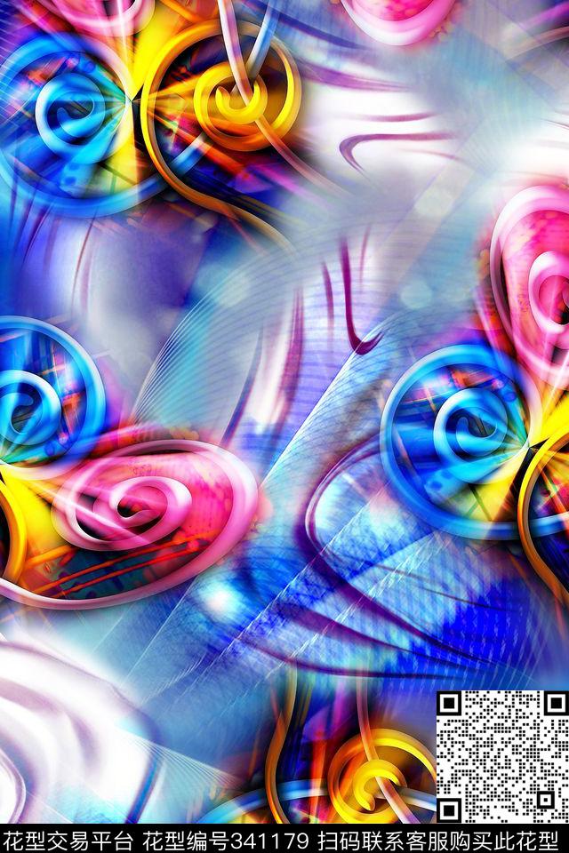 抽象数码印花华亿平台下载（图片编号: 341179） - 瓦栏（Walan）