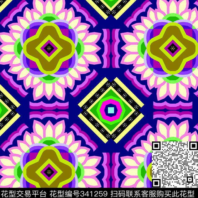 花卉传统印花华亿平台下载（图片编号: 341259） - 瓦栏（Walan）