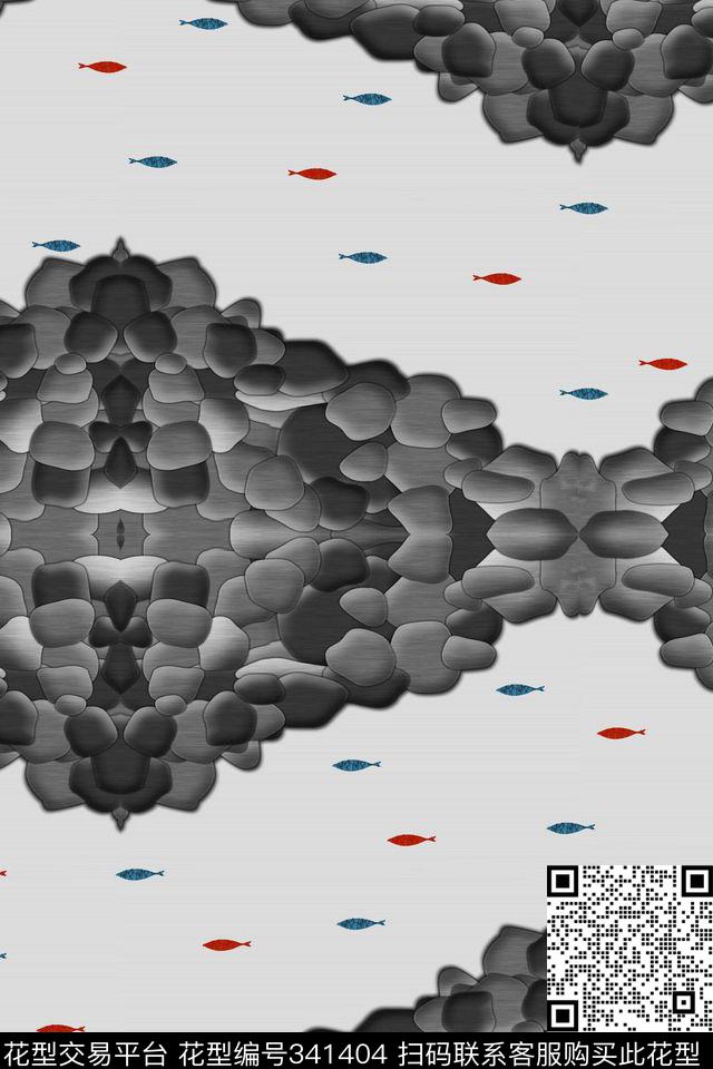 为艺术泼墨（写意）大花花卉小碎花数码印花华亿平台下载（图片编号: 341404） - 瓦栏（Walan）