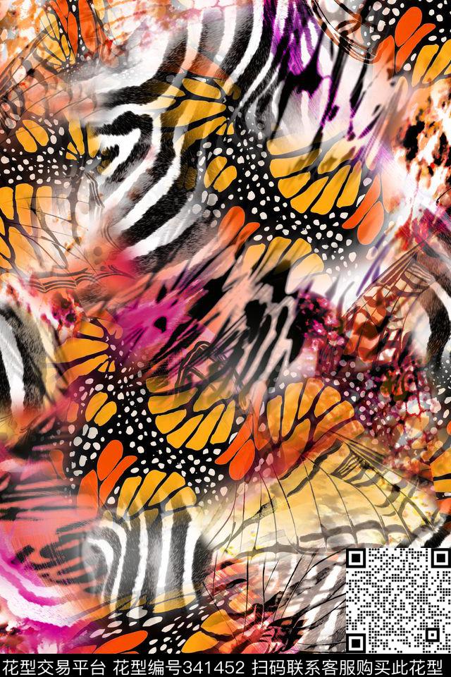 抽象数码印花华亿平台下载（图片编号: 341452） - 瓦栏（Walan）