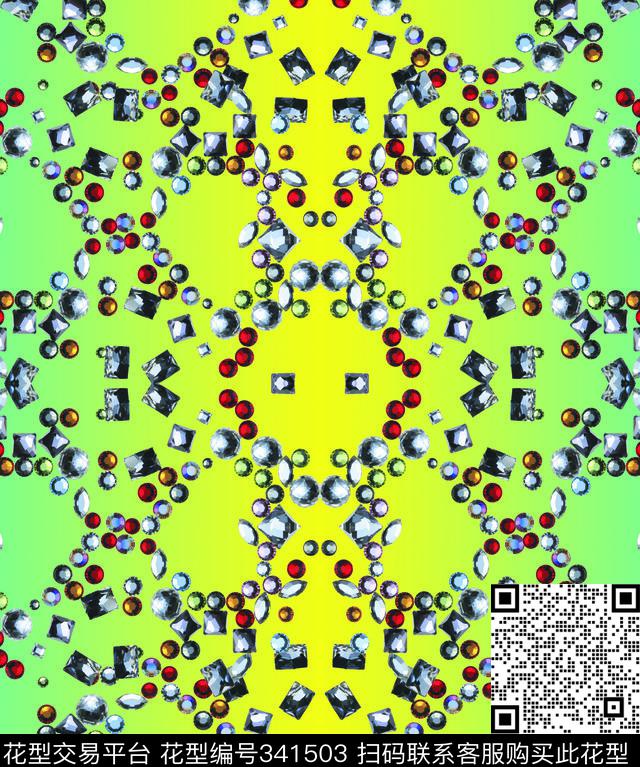 宝石类数码印花华亿平台下载（图片编号: 341503） - 瓦栏（Walan）
