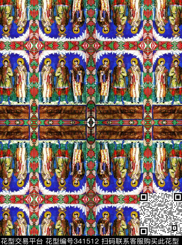 欧美创意、肌理、几何类数码印花华亿平台下载（图片编号: 341512） - 瓦栏（Walan）