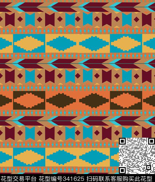 潮流抽象复古传统印花华亿平台下载（图片编号: 341625） - 瓦栏（Walan）