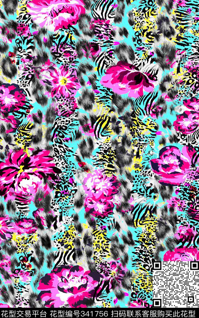 S-艺术花卉/ArtC-动物华亿平台/Animal数码印花华亿平台下载（图片编号: 341756） - 瓦栏（Walan）