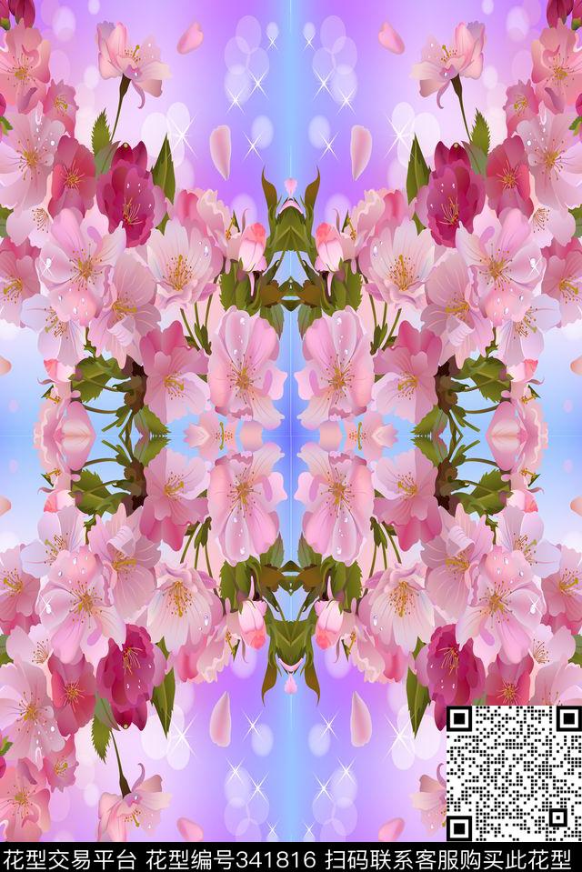 花鸟花卉数码印花华亿平台下载（图片编号: 341816） - 瓦栏（Walan）