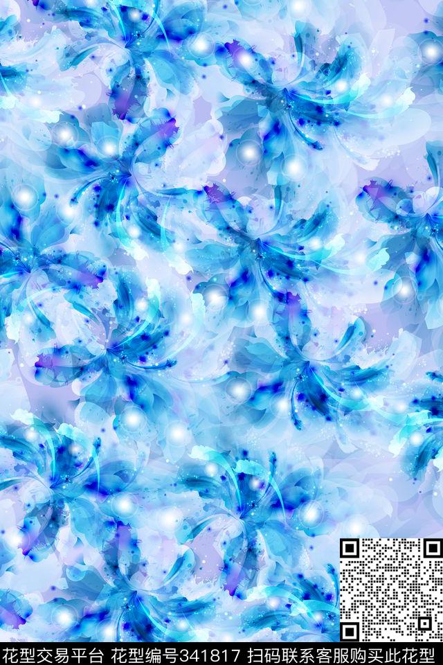 花鸟花卉数码印花华亿平台下载（图片编号: 341817） - 瓦栏（Walan）