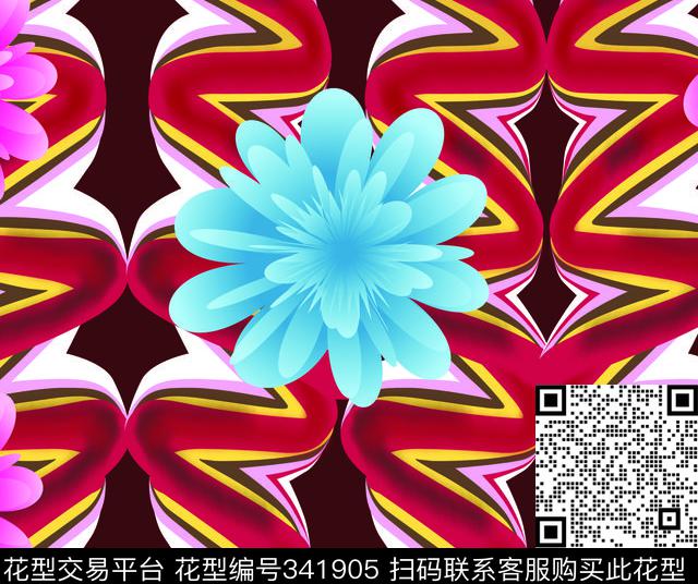 花卉传统印花华亿平台下载（图片编号: 341905） - 瓦栏（Walan）